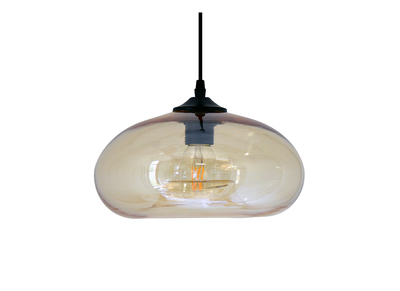 Design-H&auml;ngeleuchte MISTIC aus mundgeblasenem Rauchglas