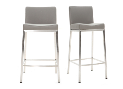 Design-Hocker 66 cm Grau 2er-Set EPSILON
