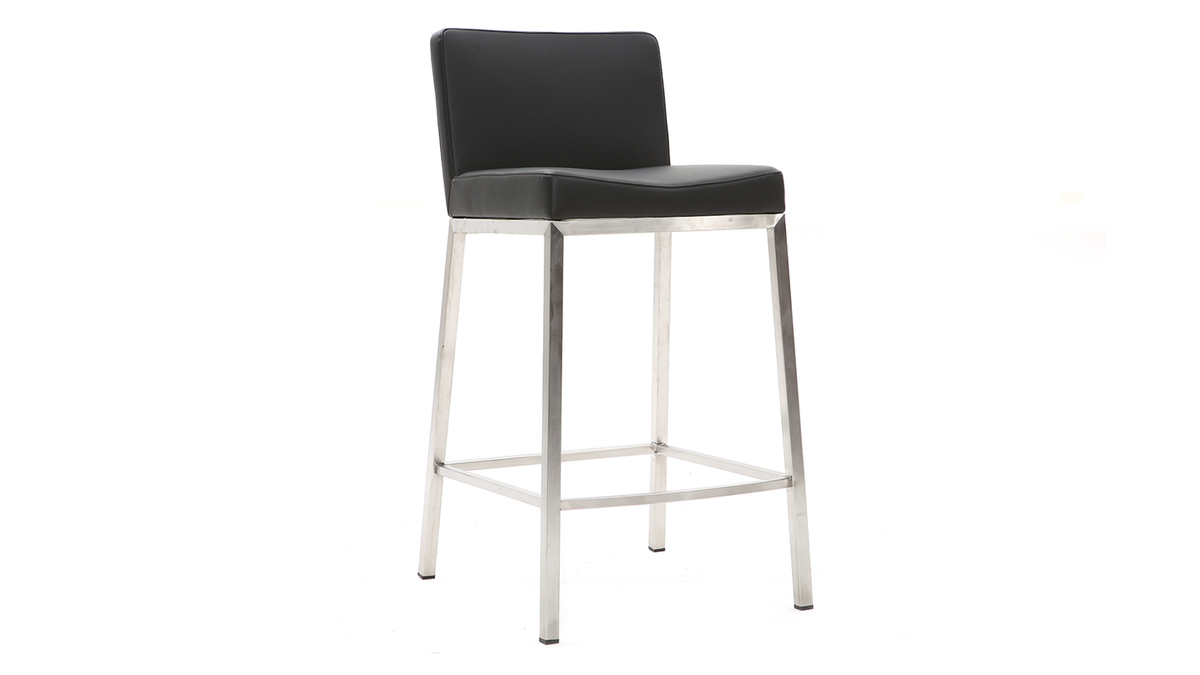 Design-Hocker 66 cm Schwarz 2er-Set EPSILON