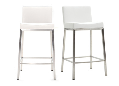 Design-Hocker 66 cm Weiß 2er-Set EPSILON