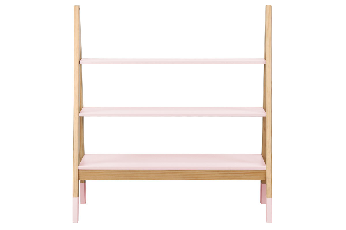 Design-Kinderzimmerregal aus Pinienholz rosa JAYA