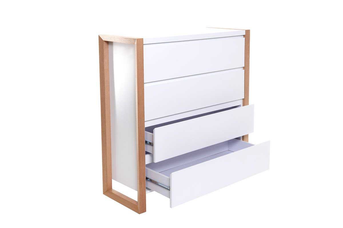 Design-Kommode 4 Schubladen Wei Matt ARMEL