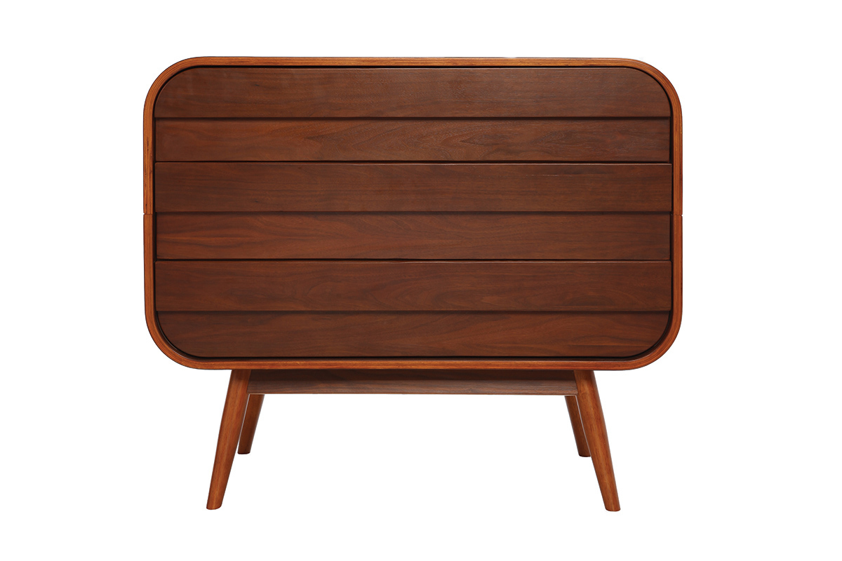 Design-Kommode Nussbaumholz 3 Schubladen BJORG