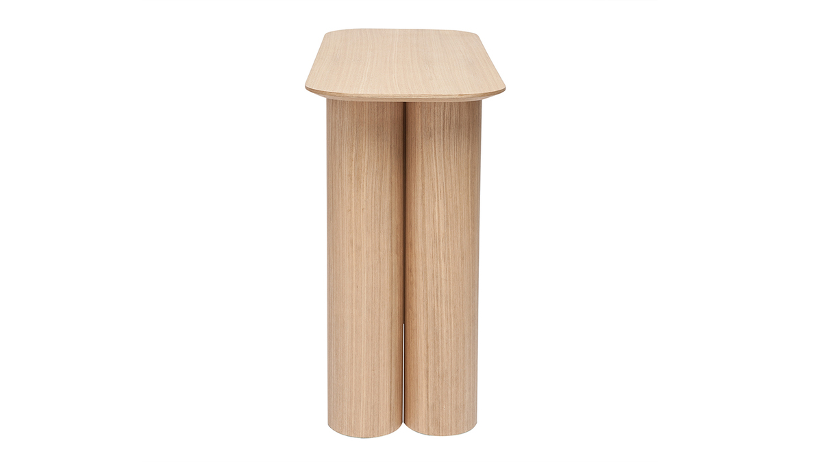 Design-Konsole aus hellem Holz B100 cm FOLEEN