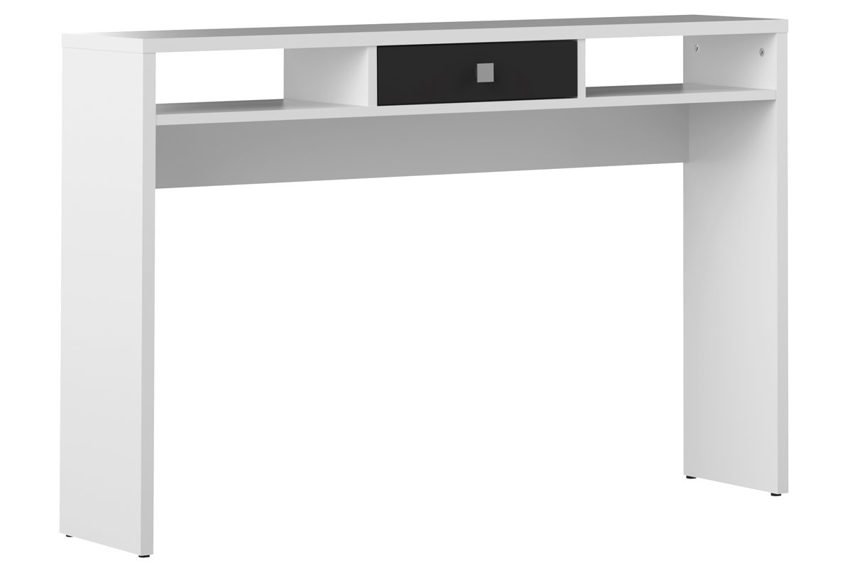 Design-Konsole BRUCE Wei mit schwarzer Schublade