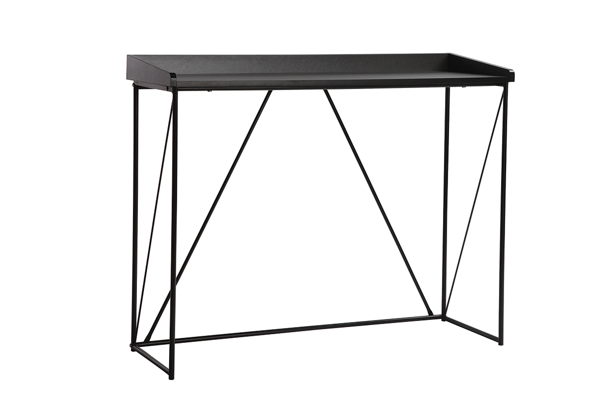 Design-Konsole Grau und Schwarz L100 cm WALT