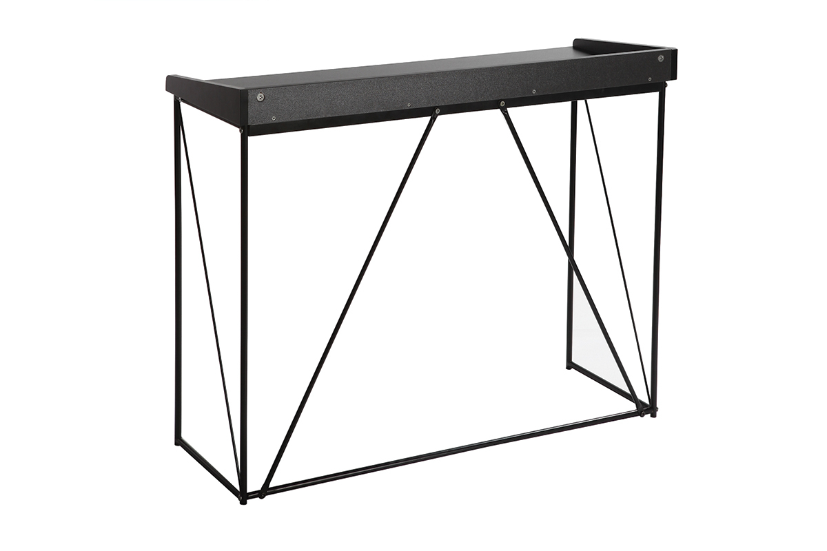 Design-Konsole Grau und Schwarz L100 cm WALT