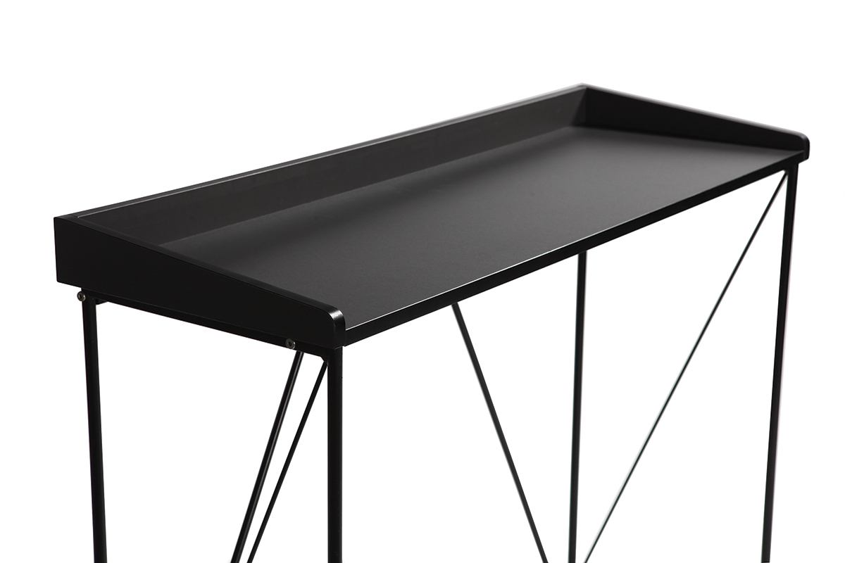 Design-Konsole Grau und Schwarz L100 cm WALT