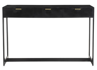 Design-Konsole mit Schubladen schwarz und vergoldet B 115 cm AVIDAN