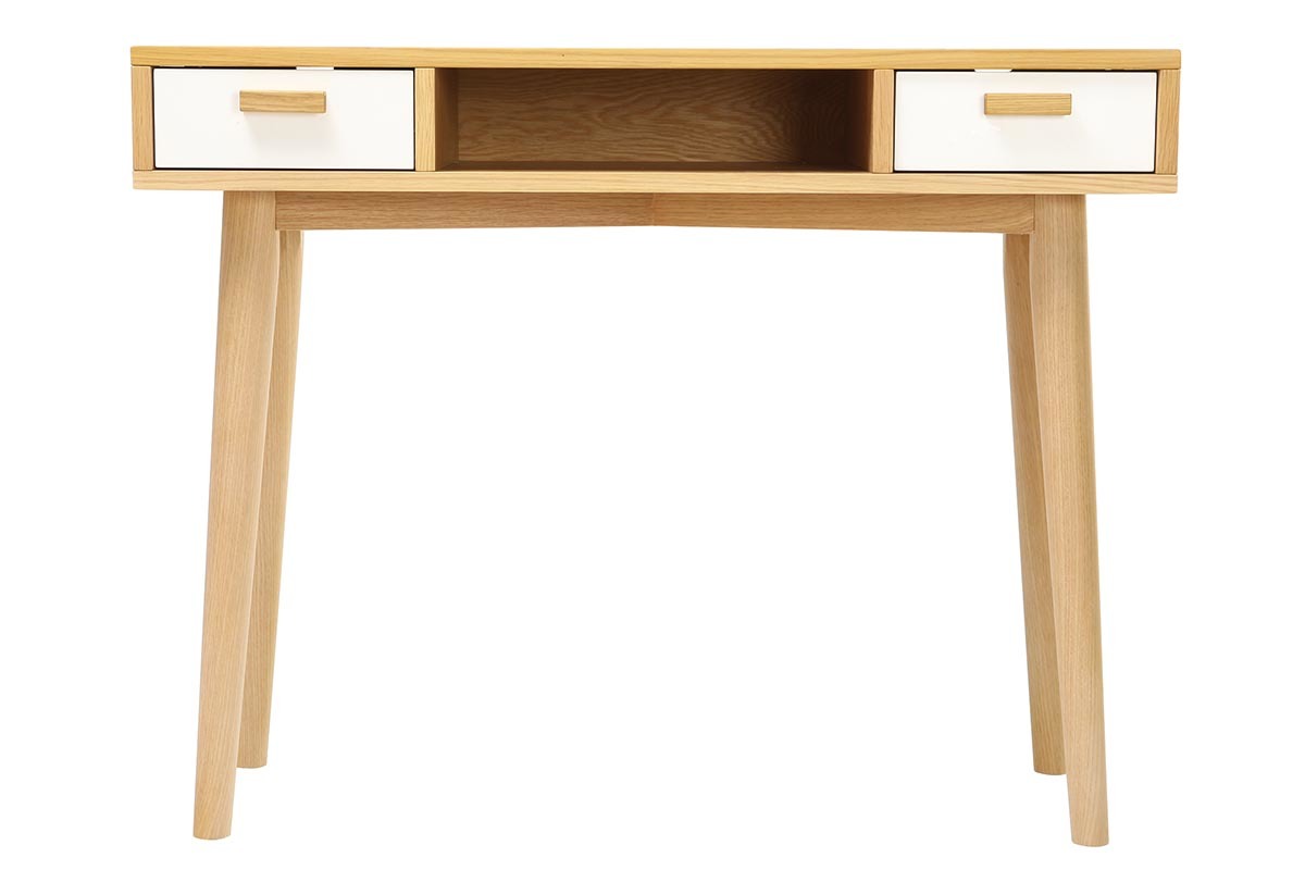 Design-Konsole skandinavisch Wei und Eiche HELIA