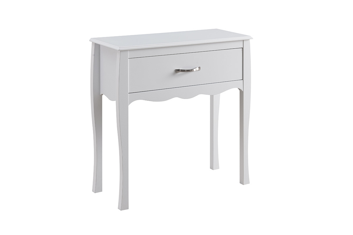 Design-Konsole Wei lackiert 1 Schublade MARGOT