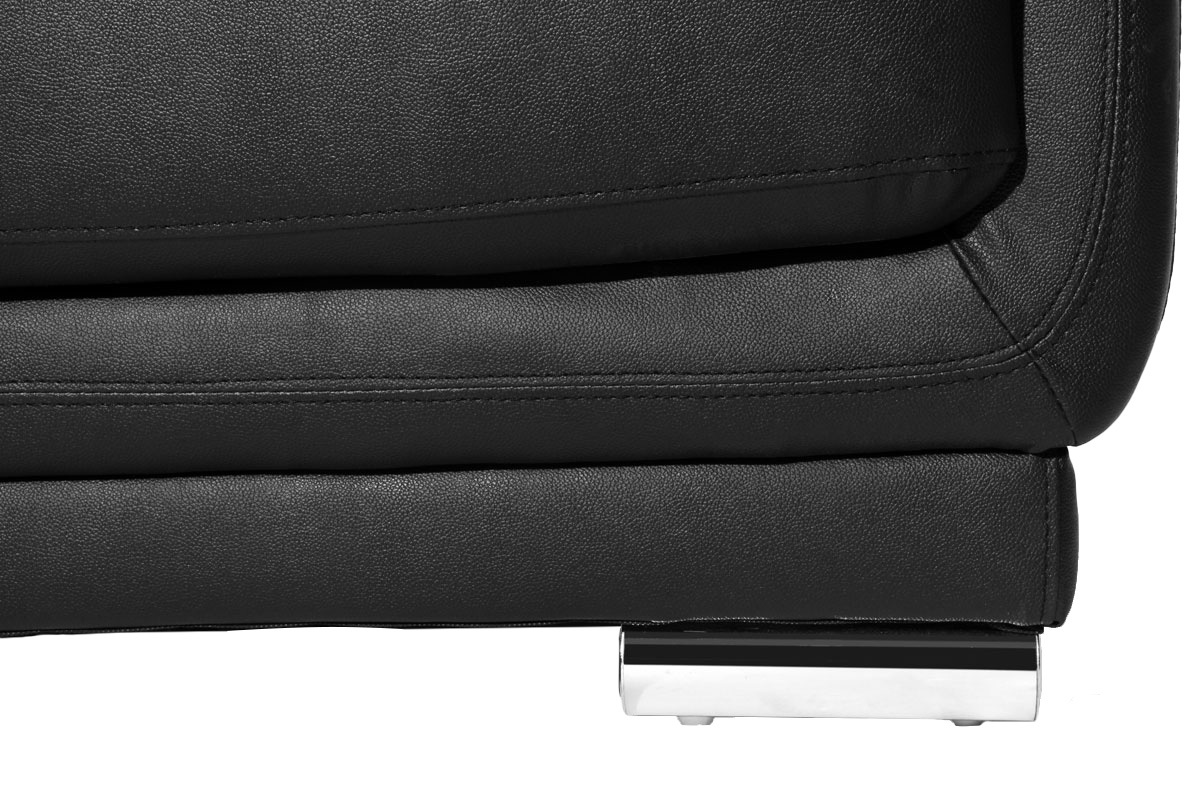 Design-Ledersofa mit 2 Sitzpltzen TAMARA Schwarz - Rindsleder