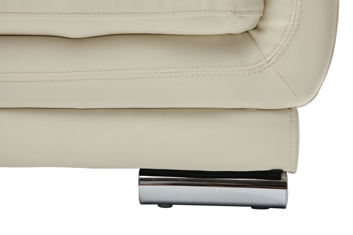 Design-Ledersofa mit 3 Sitzpltzen TAMARA Creme - Rindsleder