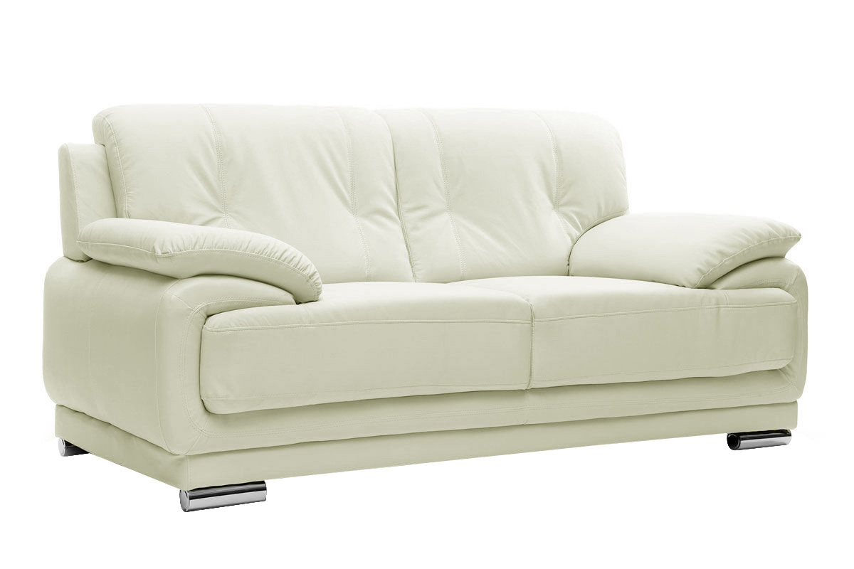 Design-Ledersofa Wei 2 Pltze TAMARA - Rindsleder