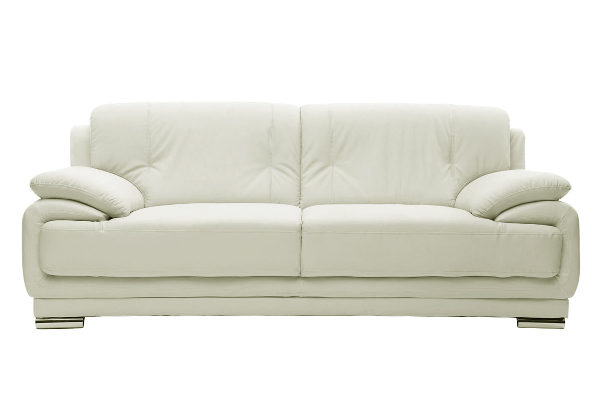 Design-Ledersofa Wei 3 Sitzpltze TAMARA - Rindsleder