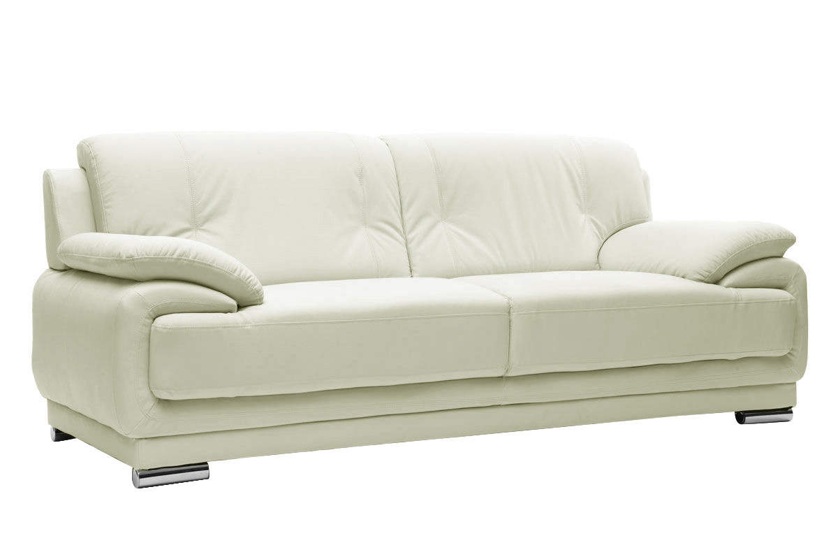 Design-Ledersofa Wei 3 Sitzpltze TAMARA - Rindsleder