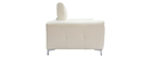 Design-Ledersofa zwei Plätze mit Kopfstück zur Entspannung Weiß NEVADA - Büffelleder