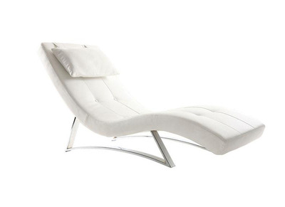Design-Liegestuhl Weiß MONACO