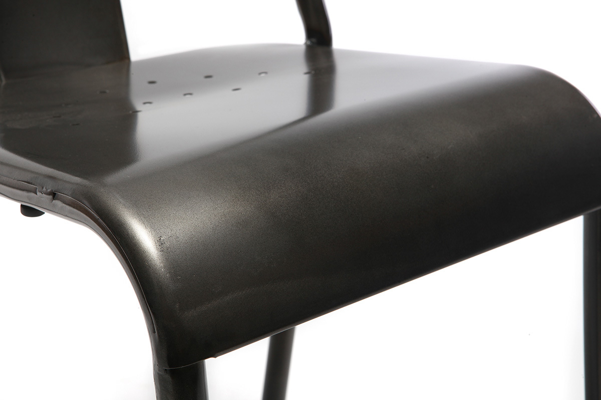 Design-Metallst�hle Edelstahl 2er-Set EVAN