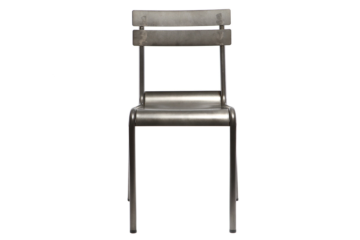 Design-Metallsthle Edelstahl 2er-Set SHERMAN