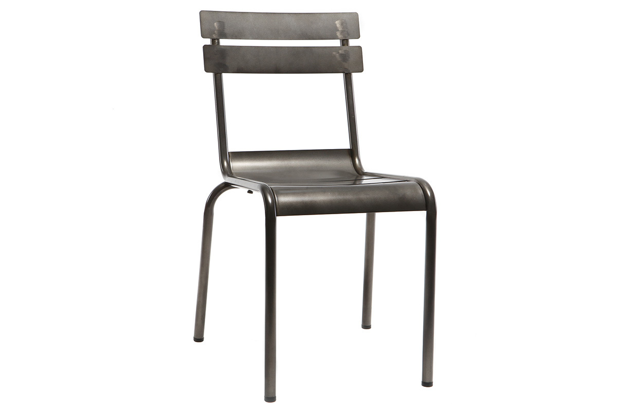 Design-Metallsthle Edelstahl 2er-Set SHERMAN