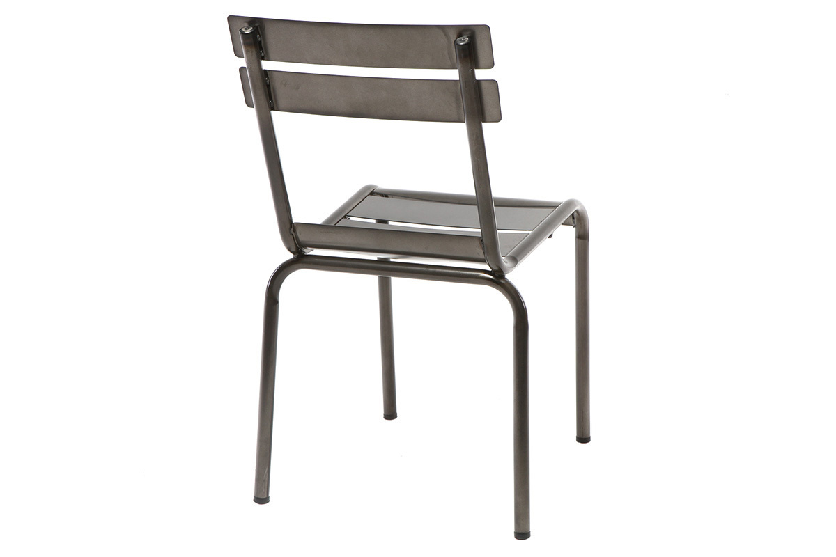 Design-Metallsthle Edelstahl 2er-Set SHERMAN
