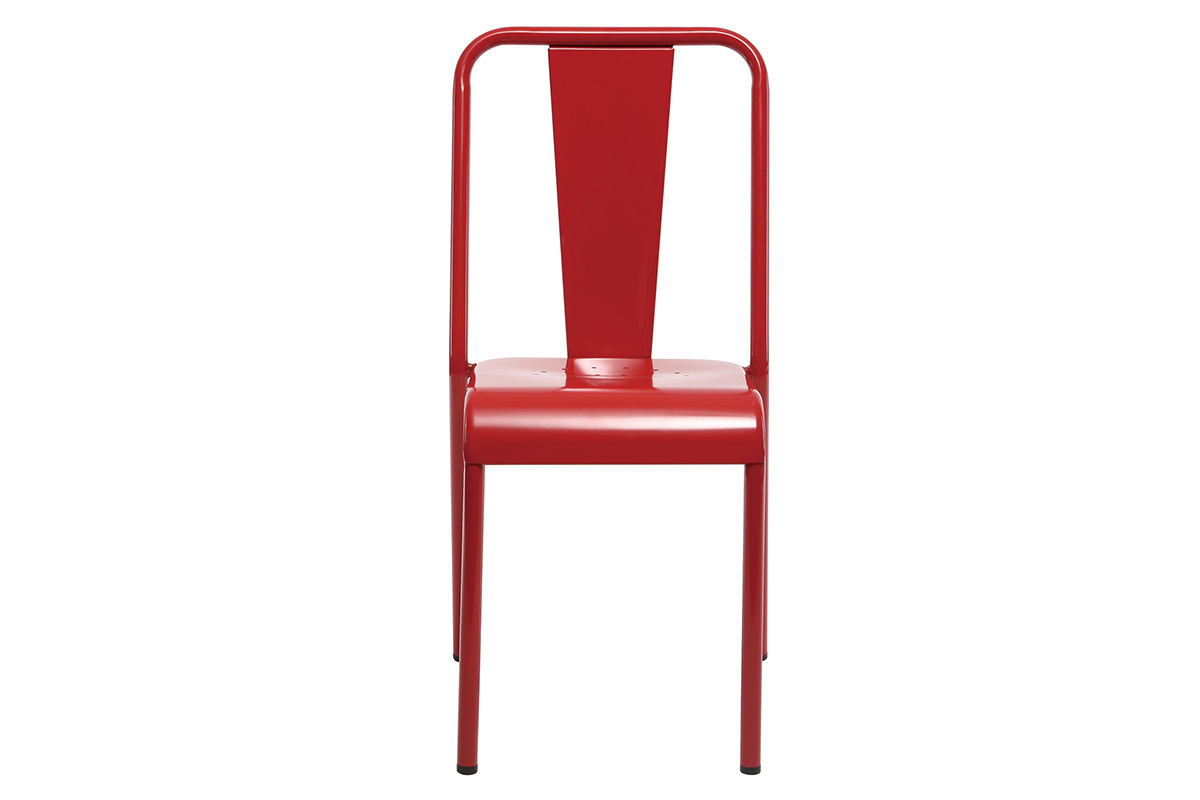 Design-Metallst�hle Rot 2er-Set EVAN
