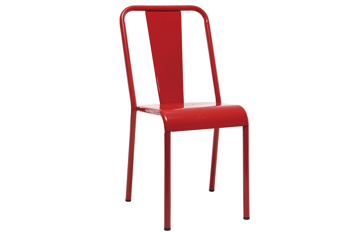 Design-Metallst�hle Rot 2er-Set EVAN