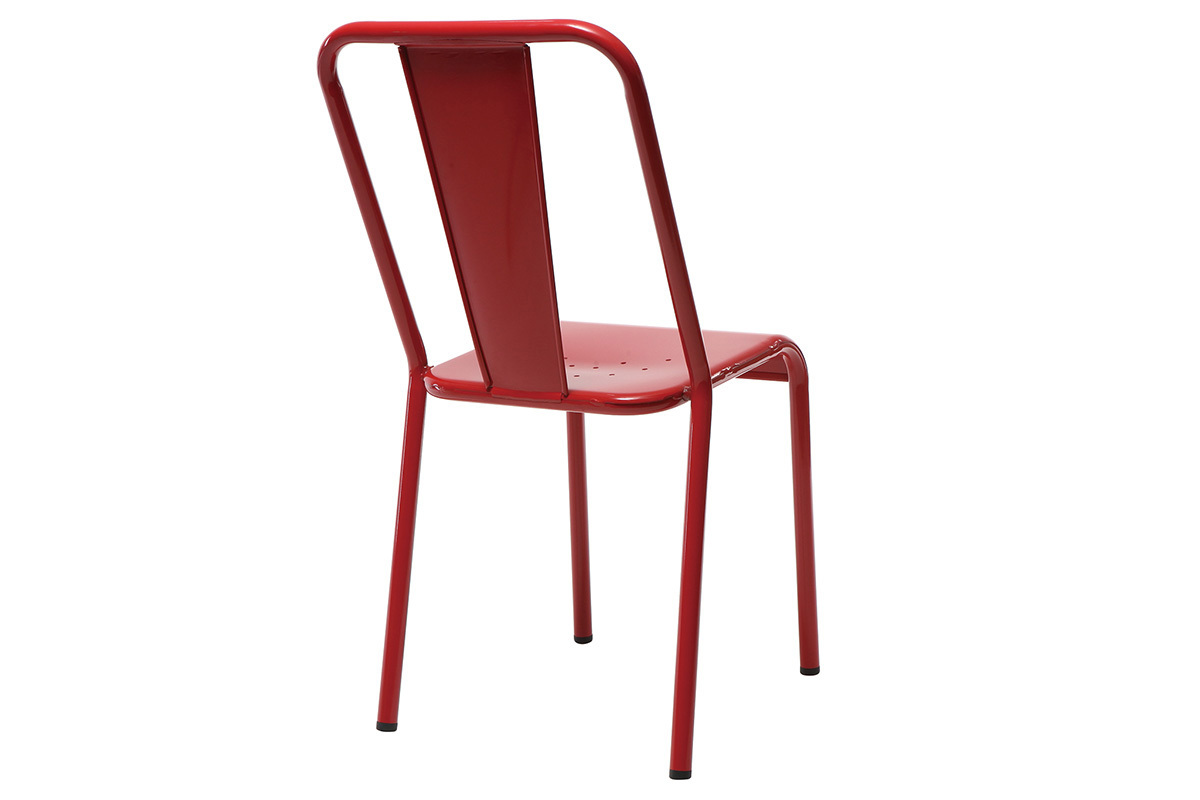 Design-Metallst�hle Rot 2er-Set EVAN