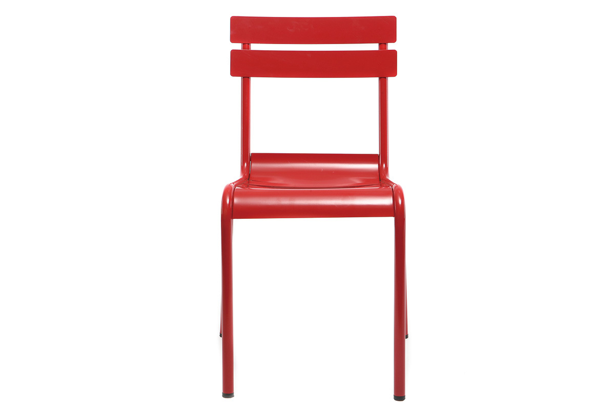 Design-Metallst�hle Rot 2er-Set SHERMAN