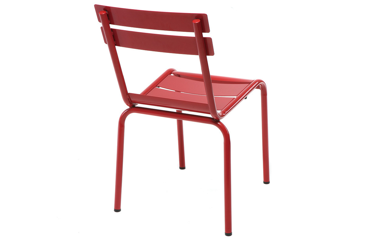 Design-Metallst�hle Rot 2er-Set SHERMAN