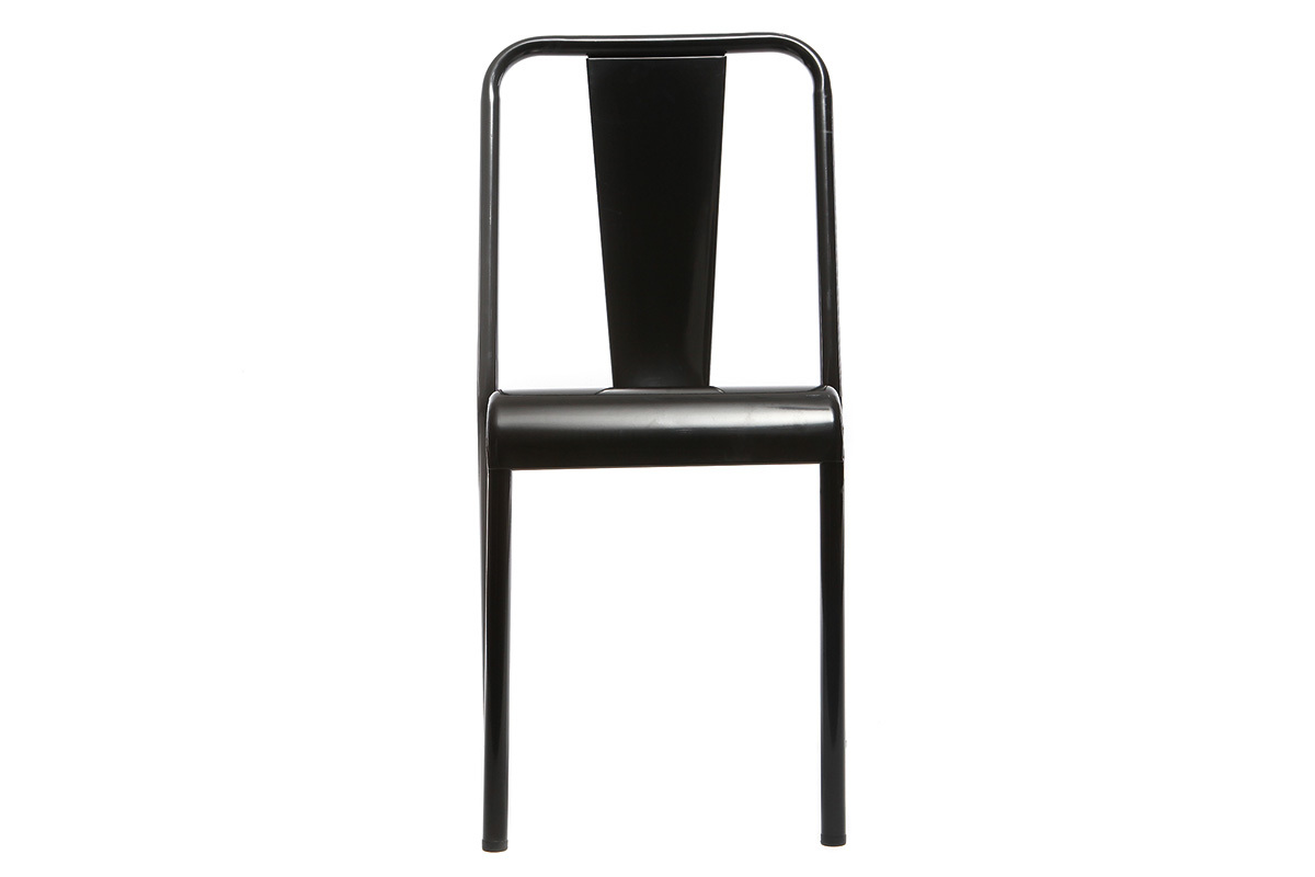 Design-Metallsthle Schwarz 2er-Set EVAN