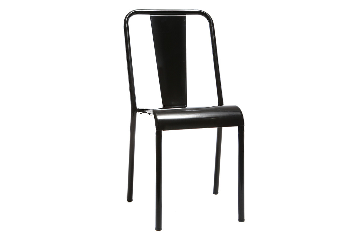 Design-Metallsthle Schwarz 2er-Set EVAN