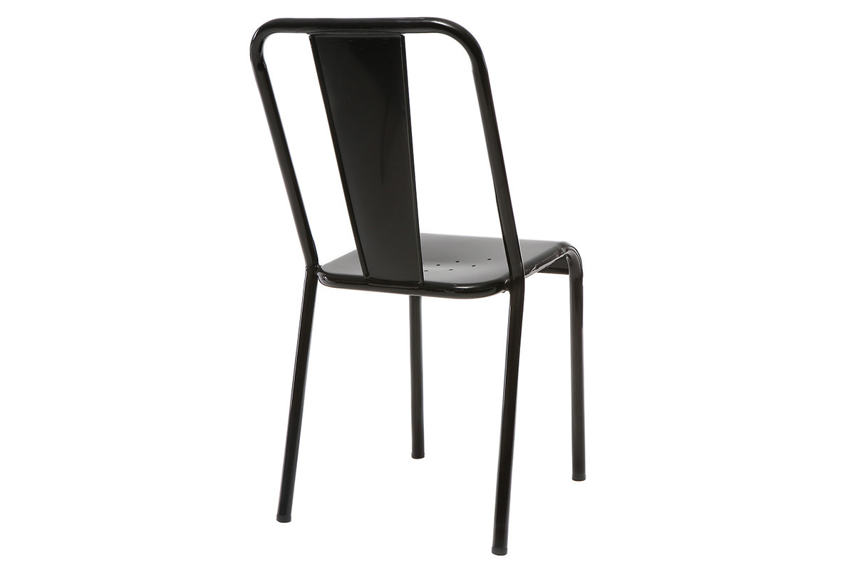 Design-Metallsthle Schwarz 2er-Set EVAN