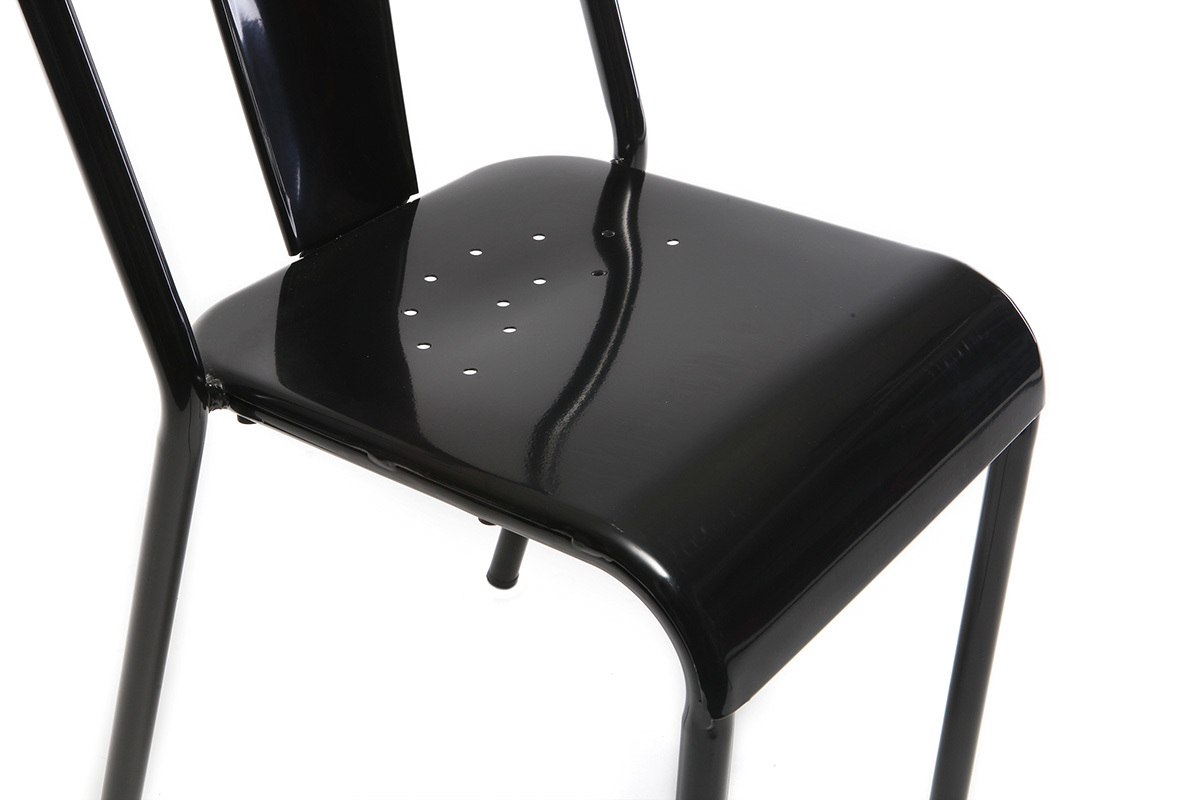 Design-Metallsthle Schwarz 2er-Set EVAN