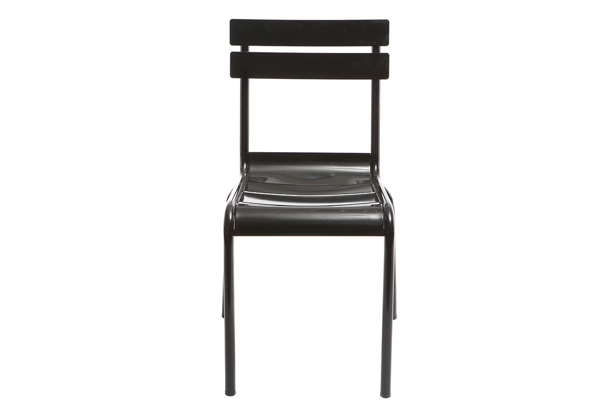Design-Metallsthle Schwarz 2er-Set SHERMAN
