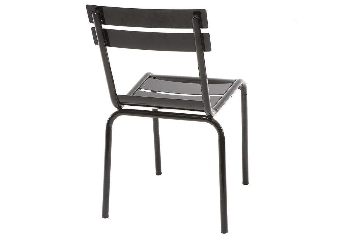 Design-Metallsthle Schwarz 2er-Set SHERMAN