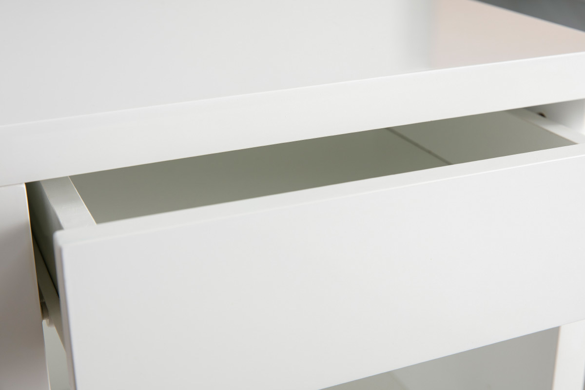 Design-Nachttisch drehbar Wei glnzend MAX