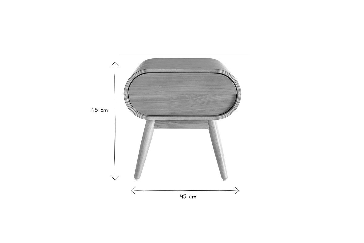 Design-Nachttisch Eschenholz 1 Schublade BJORG
