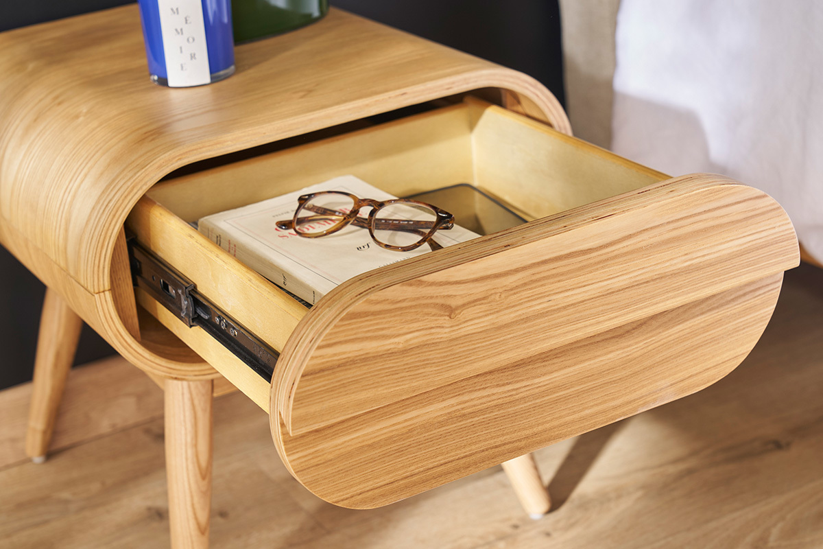 Design-Nachttisch Eschenholz 1 Schublade BJORG