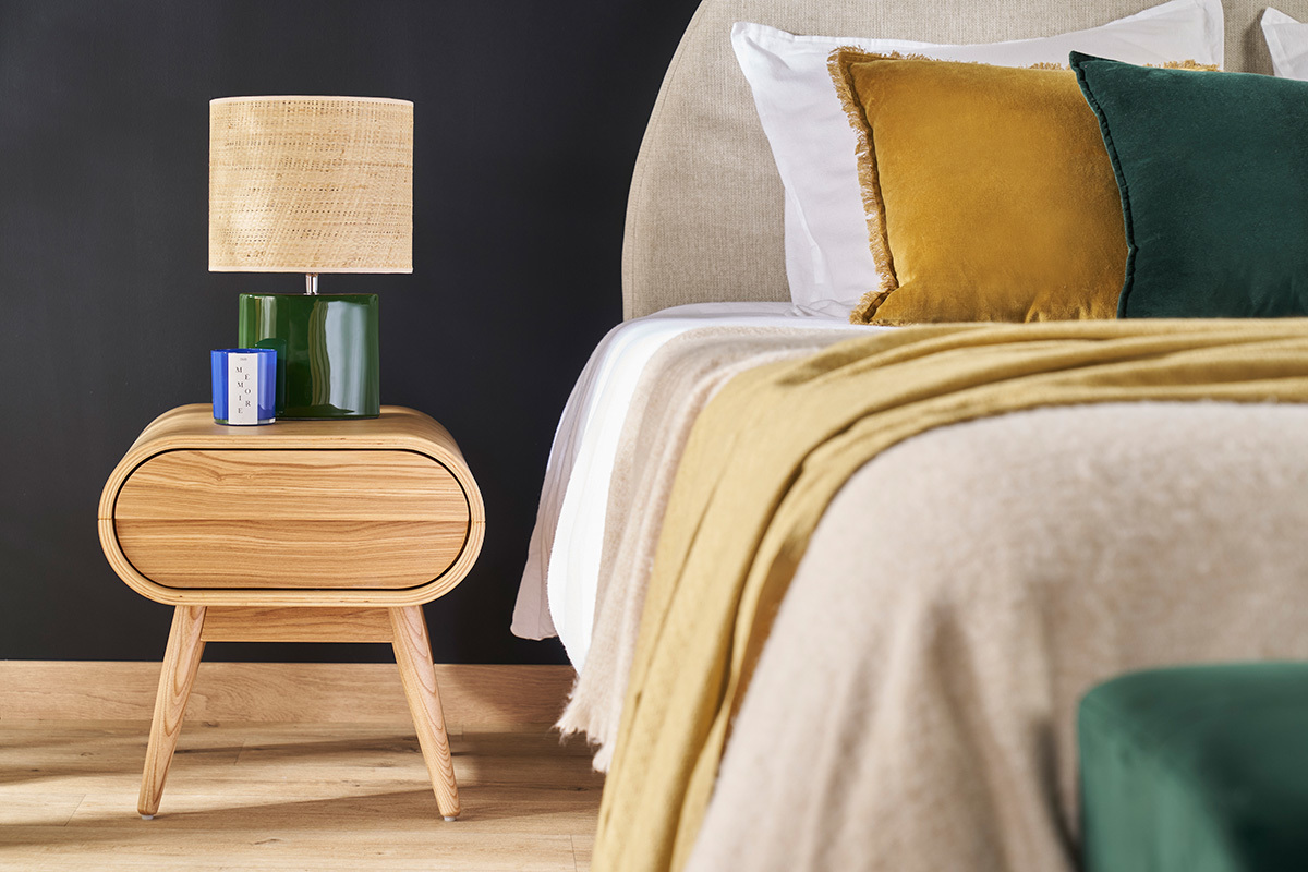 Design-Nachttisch Eschenholz 1 Schublade BJORG