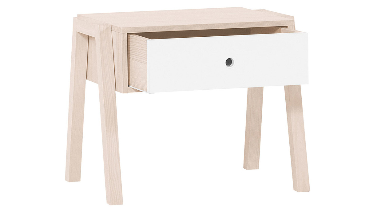 Design-Nachttisch Holz und Wei EASY