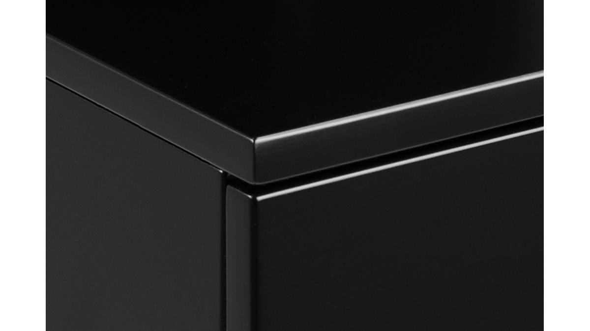 Design-Nachttisch lackiert matt-schwarz MITSY