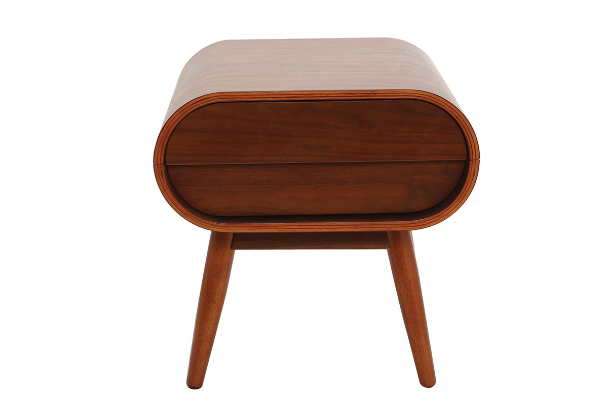 Design-Nachttisch Nussbaum 1 Schublade BJORG