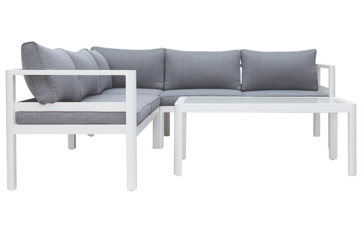 Design Outdoor-Wohnzimmer Dunkelgrau mit Couchtisch TONIGHT