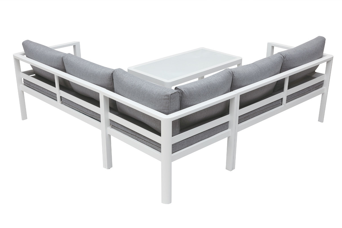 Design Outdoor-Wohnzimmer Dunkelgrau mit Couchtisch TONIGHT