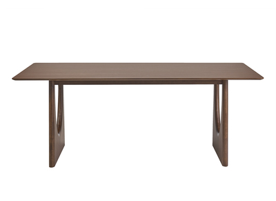 Design-rechteckiger Esstisch aus dunklem Walnussholz L200 cm KUALA