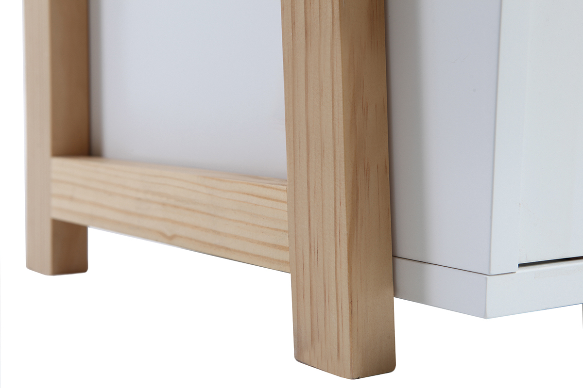 Design-Regal lackiert matt Wei und Holz STOKA