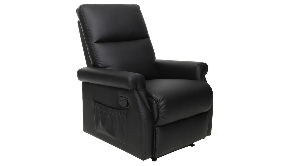 Design-Relax-Sessel manuell verstellbar Schwarz COTY