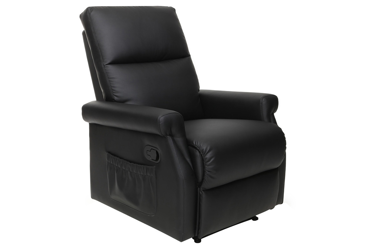 Design-Relax-Sessel manuell verstellbar Schwarz COTY